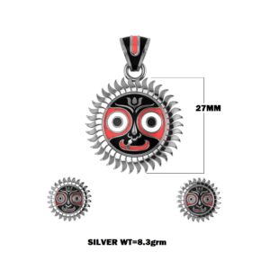 Jagannath Pendent & Earring set